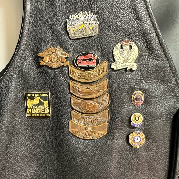 Harley Davidson Men's RELIC Willie G Skull Leather Vest - Picture 7 of 15